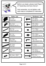 Preview for 3 page of Furniture of America Lysandra CM7663CK Assembly Instructions Manual