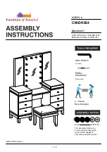 Preview for 1 page of Furniture of America Madonna CM-DK824 Assembly Instructions Manual