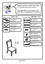 Preview for 3 page of Furniture of America Maegan CM3152SC-2PK Assembly Instructions