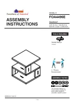 Furniture of America Majken FOA4496E Assembly Instructions Manual preview