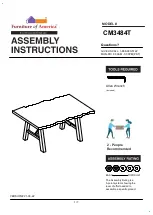 Preview for 1 page of Furniture of America Mapleton CM3484T Manual