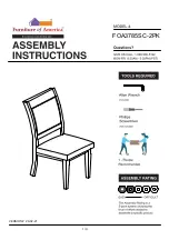 Preview for 1 page of Furniture of America Marla FOA3785SC-2PK Assembly Instructions Manual