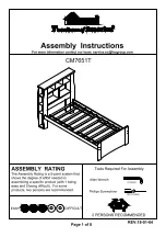 Preview for 1 page of Furniture of America Marlee CM7651BKF Assembly Instructions Manual