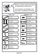 Preview for 3 page of Furniture of America Marlee CM7651BKF Assembly Instructions Manual