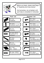 Preview for 3 page of Furniture of America Mcallen CM7360BC-EK Assembly Instructions Manual