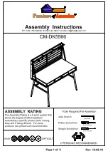 Preview for 1 page of Furniture of America Mccredmond CM-DK5566 Assembly Instructions Manual