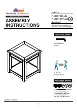 Preview for 1 page of Furniture of America Meadow CM4327E-VN Assembly Instructions Manual