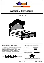 Preview for 1 page of Furniture of America Menodora CM7311CK Assembly Instructions Manual