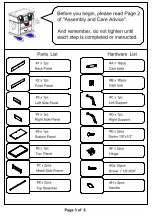 Preview for 3 page of Furniture of America Milbank CM4110C Assembly Instructions Manual