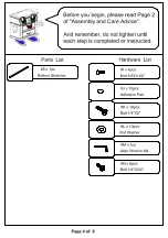 Preview for 4 page of Furniture of America Milbank CM4110C Assembly Instructions Manual