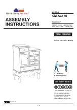 Preview for 1 page of Furniture of America Neche CM-AC145 Assembly Instructions Manual