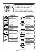 Preview for 3 page of Furniture of America Niketas CM7860CK Assembly Instructions Manual