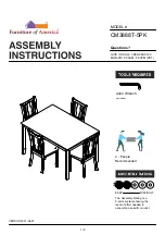 Preview for 1 page of Furniture of America Northvale CM3888T-5PK Assembly Instructions Manual