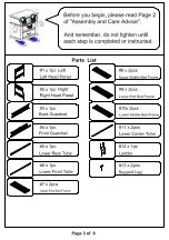 Preview for 3 page of Furniture of America Olga CM-BK913FQ Assembly Instructions Manual