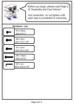 Preview for 4 page of Furniture of America Olga CM-BK913FQ Assembly Instructions Manual