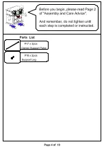 Preview for 4 page of Furniture of America Olga CM-BK917F Assembly Instructions Manual