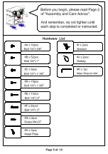 Preview for 5 page of Furniture of America Olga CM-BK917F Assembly Instructions Manual