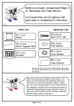 Preview for 3 page of Furniture of America Palomino CM7777M Assembly Instructions