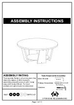 Preview for 1 page of Furniture of America Perry Round Geometric Coffee Table YNJ-129-6 Assembly Instructions Manual