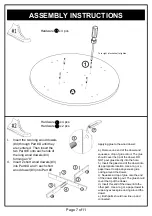 Preview for 7 page of Furniture of America Perry Round Geometric Coffee Table YNJ-129-6 Assembly Instructions Manual