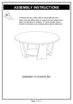 Preview for 11 page of Furniture of America Perry Round Geometric Coffee Table YNJ-129-6 Assembly Instructions Manual