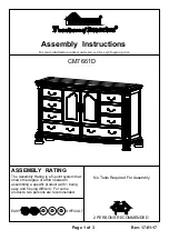 Preview for 1 page of Furniture of America Persephone CM7661D Assembly Instructions