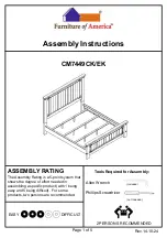 Furniture of America Pioneer CM7449CK Assembly Instructions Manual preview