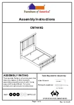 Preview for 6 page of Furniture of America Pioneer CM7449CK Assembly Instructions Manual