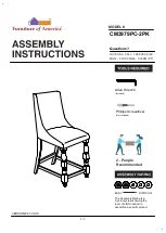 Preview for 1 page of Furniture of America Plymouth CM3979PC-2PK Assembly Instructions Manual