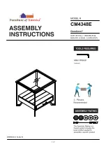 Preview for 1 page of Furniture of America Ponderay CM4348E Assembly Instructions Manual