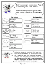 Preview for 3 page of Furniture of America Potterville CM-DK6490 Assembly Instructions