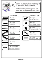 Preview for 3 page of Furniture of America Rexburg CM7382CK Assembly Instructions Manual