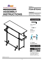 Preview for 1 page of Furniture of America Rianna FOA-BT8343 Assembly Instructions Manual