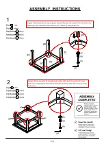 Preview for 6 page of Furniture of America Rosetta CM4187E Assembly Instructions Manual