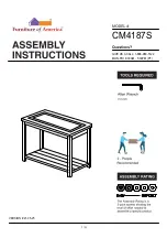 Preview for 1 page of Furniture of America Rosetta CM4187S Assembly Instructions Manual