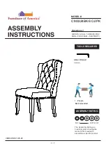 Furniture of America Sania I CM3324BK-SC-2PK Assembly Instructions Manual preview