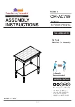 Preview for 1 page of Furniture of America Santa Clarita CM-AC789 Assembly Instructions Manual