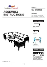 Preview for 1 page of Furniture of America Sasha CM-OS2138 Assembly Instructions Manual