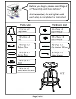 Предварительный просмотр 3 страницы Furniture of America Silvia CM3803PC-2PK Assembly Instructions Manual