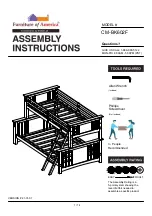 Preview for 1 page of Furniture of America Spring Creek CMBK602FEXP Assembly Instructions Manual