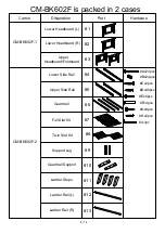 Preview for 8 page of Furniture of America Spring Creek CMBK602FEXP Assembly Instructions Manual