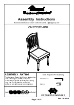 Preview for 1 page of Furniture of America Summer CM3753SC-2PK Assembly Instructions