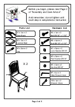 Preview for 3 page of Furniture of America Summer CM3753SC-2PK Assembly Instructions