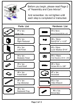 Preview for 3 page of Furniture of America TAMI CM-DK6384CD Assembly Instructions Manual