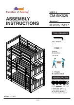 Preview for 1 page of Furniture of America Therese CM-BK628 Assembly Instructions Manual