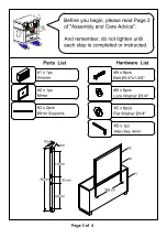 Preview for 3 page of Furniture of America Tolna CM7532M Assembly Instructions