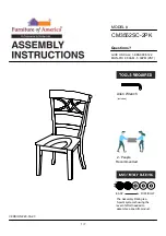 Preview for 1 page of Furniture of America Torrington CM3552SC-2PK Assembly Instructions Manual