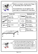 Preview for 3 page of Furniture of America Tuscany CM3845T Assembly Instructions