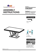 Furniture of America Valdevers CM3284T Assembly Instructions Manual preview