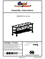 Preview for 1 page of Furniture of America Ventura CM5278-TV-54-3A Assembly Instructions Manual